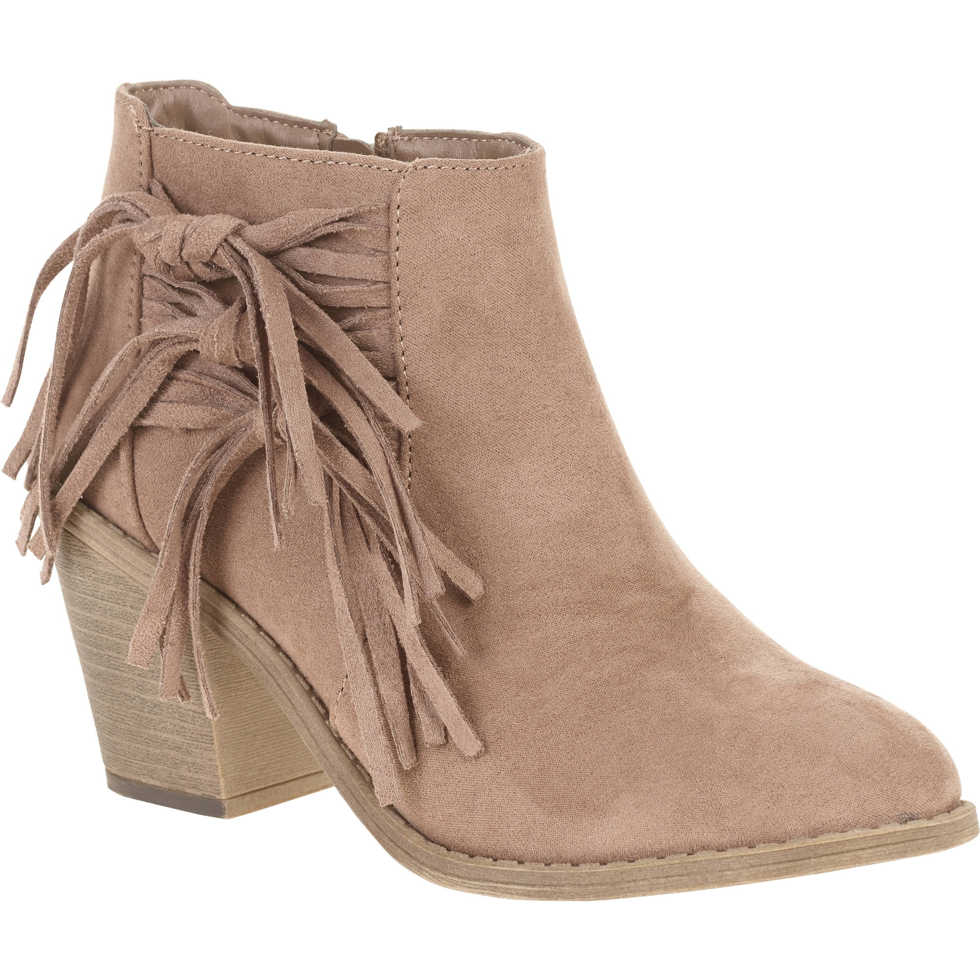 Faded Glory Women's Fringe Heel Boot - Walmart.com