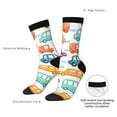 thumbnail image 4 of Vsdgher Doodle Cars Crew Socks for Men & Women, Breathable Casual Athletic Ankle Socks, 4 of 6