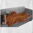 thumbnail image 6 of Cinnamon Soft Flannel Fleece Throw Blanket, Vertical Stripes in Brown Tones Simple Print with a Wooden Old Fashioned Look, Cozy Plush for Indoor and Outdoor Use, 60" x 80", Multicolor, by Ambesonne, 6 of 6