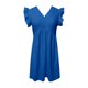 thumbnail image 4 of Vestido informal de color liso para mujer con mangas colgantes de encaje y mini falda - Poliéster, diseño con volantes y cuello en V, apto para mujeres embarazadas, 4 of 4