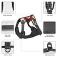 thumbnail image 6 of XMXY No Pull Dog Harness, Abstract Color Face Art Adjustable Reflective Pet Harness with Oxford Vest, Large Size, 6 of 8