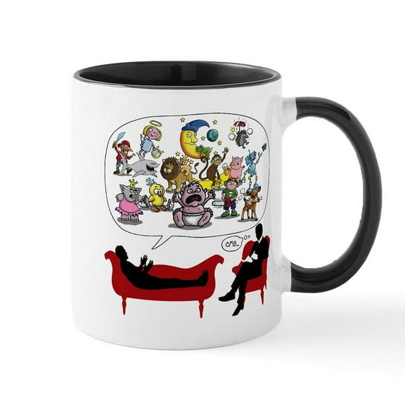 CafePress - Therapist Psychologist Mugs - 11 oz Ceramic Mug - Novelty Coffee Tea Cup