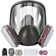 thumbnail image 1 of Reusable Full Face Respirator Mask,6800 GasMask with Filters 6001&2091, Bayonet Connection, Silicone Face Seal, 1 of 5