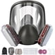 thumbnail image 1 of Reusable Full Face Respirator Mask,6800 GasMask with Filters 6001&2091, Bayonet Connection, Silicon, 1 of 5