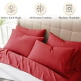 thumbnail image 3 of Southshore Fine Living, Inc. Extra Deep Pocket Twin XL Bed Sheets, Red Sheets, Chili Pepper Red, 3 of 9