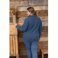 thumbnail image 5 of CASSIE LIZ Sweaters for Women Plus Size 2X Quarter Zip Pullover Fall Fashion Blue Oversized Winter Dressy 2XL 18W 20W, 5 of 8