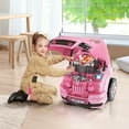 thumbnail image 3 of Qaba Mechanic Kids Truck Engine Toy Set, Car Service Play Set, Pink, 3 of 11
