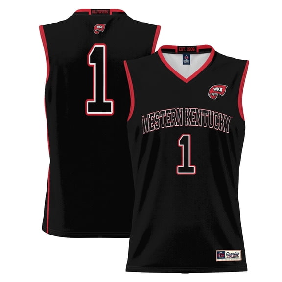 Male GameDay Greats #1  Black Western Kentucky Hilltoppers  Lightweight Basketball Jersey
