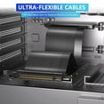 thumbnail image 5 of PCIE 4.0 Extension Cable, 16x Shielded High Speed GPU Riser Cable with PCI Express Port GPU Extension Card, 20cm 180°, 5 of 10