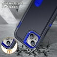 thumbnail image 6 of Entronix Shockproof Heavy Duty Cell Phone Case for Apple iPhone 12, Navy Blue, 6 of 6