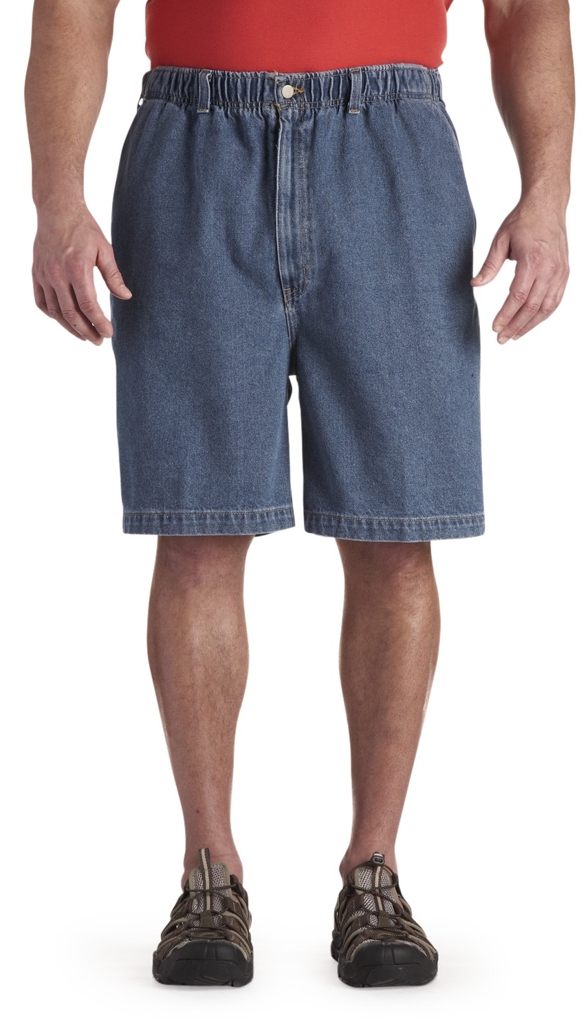 Harbor Bay Elastic-Waist Denim Shorts 
