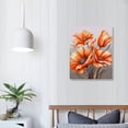 thumbnail image 3 of Nawypu  Elegant Poppy Wall Painting Orange Flower Canvas Wall Art Pictures of Poppy Flowers for Home Decoration Stretched and Framed Easy to Hang 16x20 inch, 3 of 4