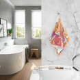thumbnail image 2 of Yayeee 100% Cotton Hand Towels for Bathroom 16" x 28" Soft Absorbent Kitchen Towel, Orange Hand Drawn Floral, 2 of 7