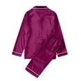 thumbnail image 6 of Bxsruta 2 Piece Pajamas Set Satin Christmas Pajamas for Family Solid Silk Sleepwear Matching Xmas Pjs for Couples Nightwear Loungewear Holiday Pajamas, 6 of 6