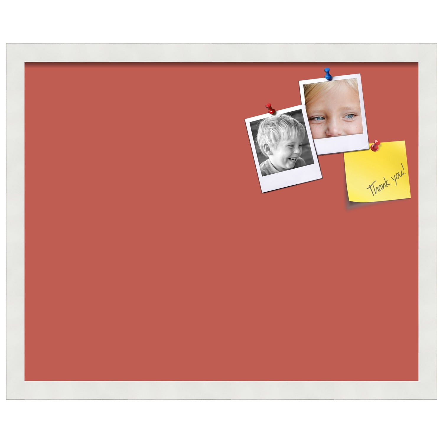 PinPix 21x17 Custom Cork Bulletin Board Crimson Pastel Poster Board Has a Fabric Style Canvas Finish, Framed in Crimson Pastel, by ArtToFrames (PinPix-1807)