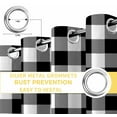 thumbnail image 4 of Fsddascl Black White Plaid Blackout Curtains for Bedroom/Living Room, Thermal Insulated Kitchen Curtains, Farmhouse Modern Art Checkered Grommet Darkening Window Treatment Drapes 27.5"x39"x2, 4 of 6