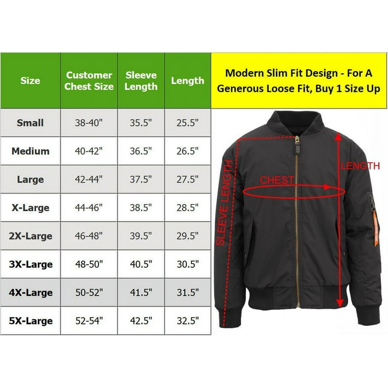 Men's Heavyweight MA-1 Bomber Flight Jacket (S-5XL Men's Heavyweight MA-1 Bomber Flight Jacket (S-5XL