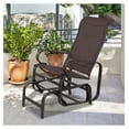 thumbnail image 2 of Outdoor Glider Chair, Gliders for Outside Patio with Smooth Rocking Mechanism and Lightweight Construction for Backyard, Brown, 2 of 5