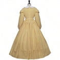 thumbnail image 4 of Women's Civil War Dress Victorian Dickens Costume Yellow Plaid Skirt, 4 of 7