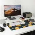 thumbnail image 6 of Cauagu Blue Striped Sunflower A for Large Mouse Pad,XXL Extended Gaming Mouse Mat Long Extended Desk Mat Big Desk Pad Mat(16 x 29.5in) for Work/Game/Office/Home, 6 of 8