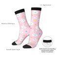 thumbnail image 4 of Rateoe Easter Cute Rabbit for Women Casual Calf Socks - Cute Crew Socks - Thin Soft Above Ankle Socks Size 5-11, 4 of 6