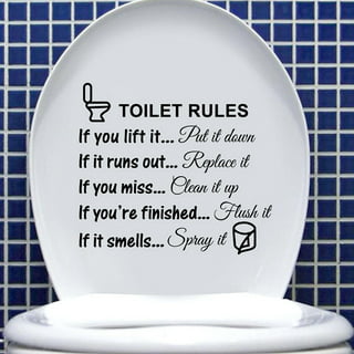 niuredltd prank stickers clean your toilet toilet sticker decal funny  stickers waterproof sturdy material toilet seat stickers decals 