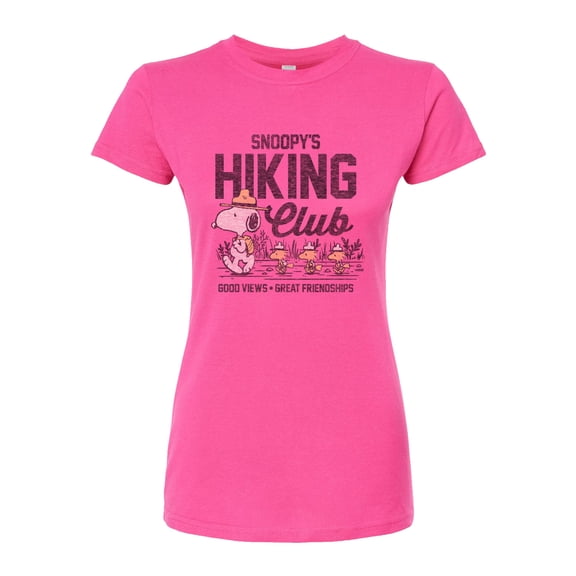Peanuts - Snoopys Hiking Club - Juniors Fitted Graphic T-Shirt