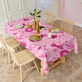 thumbnail image 3 of Pink Breast Cancer Rectangle Tablecloth 60"x120",Waterproof Polyester Rectangle Table Cloth, Wipeable Spillproof Polyester Tablecloth for Dining, Camping, Indoor and Outdoor, 3 of 6