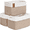 White&Brown, variant on Natubeau 3 Pack Woven Storage Basket for Shelves, Cotton Rope Storage Bins for Toys Books, Storage Baskets for Organizing, 14.96"X9.8"X8.85", Pink