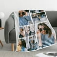 thumbnail image 4 of Custom Blanket with Text Picture Collage Customized Throw Blankets, Birthday Anniversary Wedding Personalized Halloween Christmas Couples Gifts for Boyfriend Girlfriend Photo 8 50"×60", 4 of 6