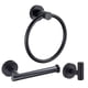 thumbnail image 1 of Juego de accesorios de baño de acero inoxidable con aro para toallas, soporte para papel higiénico, gancho para batas y percha resistente para toallas de papel, 1 of 8