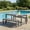 Gray, variant on Resenkos Patio, Garden and Poolside Dining Set, 3-Piece Weatherproof HDPE Table with 2 Matching Benches, Gray