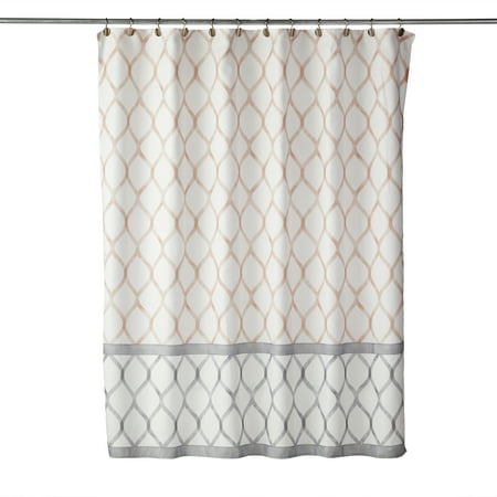 SKL Home Dancing Lattice Fabric Shower Curtain