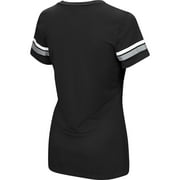 Womens Majestic Black Chicago White Sox Plus Size Sparkling Fun Button V-Neck T-Shirt