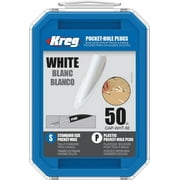 Kreg CAP-WHT-50 White Plastic Plugs (50 Count)