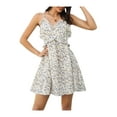 thumbnail image 5 of SAYOO Women's A-line Slip Dresses, Spaghetti Strap Frilly Floral Print V-Neck One-piece, 5 of 9