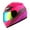 Spider Pink, variant on WOW Motorcycle Full Face Helmet Street Bike BMX MX Youth Kids HKY-B15 Spider Pink