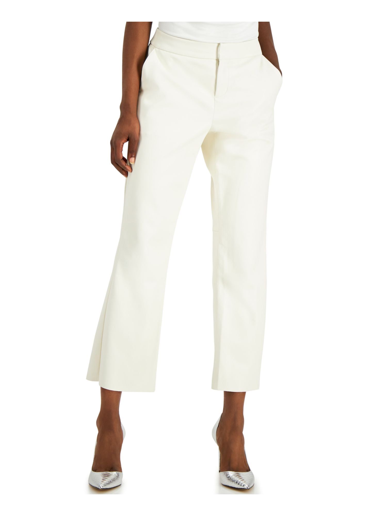 INC Womens Pants Faux Leather Culotte 