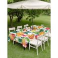 thumbnail image 4 of Outdoor Tablecloth with Umbrella Hole for Patio/Picnic/Party/Camping, Summer Pineapple Waterproof Table Cloth Rectangle Table Cover Washable, Tropical Fruits Lemon Watercolor (52"x 70"), 4 of 8