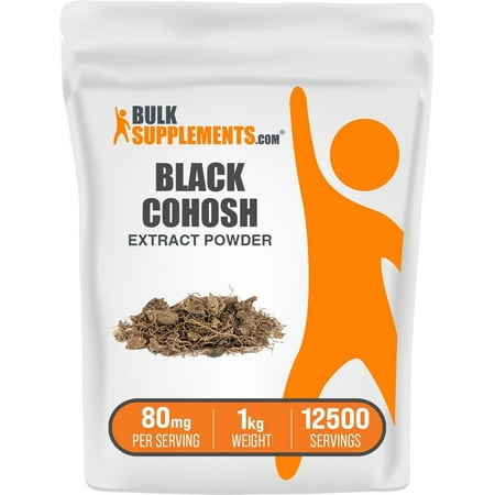 BulkSupplements Black Cohosh Extract Powder, Herbal Supplement, Unisex, 80mg, 1kg (2.2 lbs), 12,500 Servings