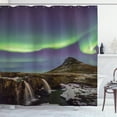 thumbnail image 1 of Ambesonne Aurora Borealis Shower Curtain, Icelandic Landscape, 69"Wx75"L, Multicolor, 1 of 3