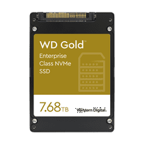 Western Digital 7.68TB WD Gold Enterprise Class NVMe SSD - WDS768T1D0D-01AJB0