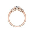 thumbnail image 2 of 0.75 Carat Brilliant Oval Cut Natural Diamond Solitaire with Accents Beautiful Ring for Engagement Solid 14K Rose Gold Size 9, 2 of 8