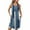 Blue, variant on ZKCCNUK Nightgowns for Women Women Print with Pockets Sleep Shirts Sleeveless Sleepwear Pleated Front Nightshirt Round Neck Nightdress S-2XL
