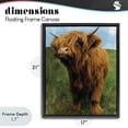 thumbnail image 4 of Stupell Industries Farmhouse Mini Highland Cow Calf Black Floating Frame Canvas Art, 17 x 21, by Renel Peters, 4 of 8