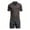 Dark Gray, variant on Men's Shirt and Shorts 2 Piece Set, Casual Button Down with Matching Shorts, Lightweight Summer Sportswear Outfit for Men