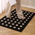 thumbnail image 2 of PVC Kitchen Woven Mats for Floor Non-slip Washable Runner Rugs Stain Resistant Standing Mat with TPR Backing Lightweight Black, 2 of 6