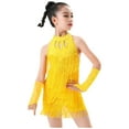 Baby Clothes,Girls Performance Latin Dance Jumpsuit Training Fringe