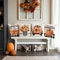 thumbnail image 2 of Fall Throw Pillow Covers 18x18 Inch Set of 4 Pumpkin Leaves Floral Truck Mason Jar Buffalo Plaid Outdoor Farmhouse Autumn Fall Decorations Decorative Pillow Cases for Home Couch Porch Decor, 2 of 6