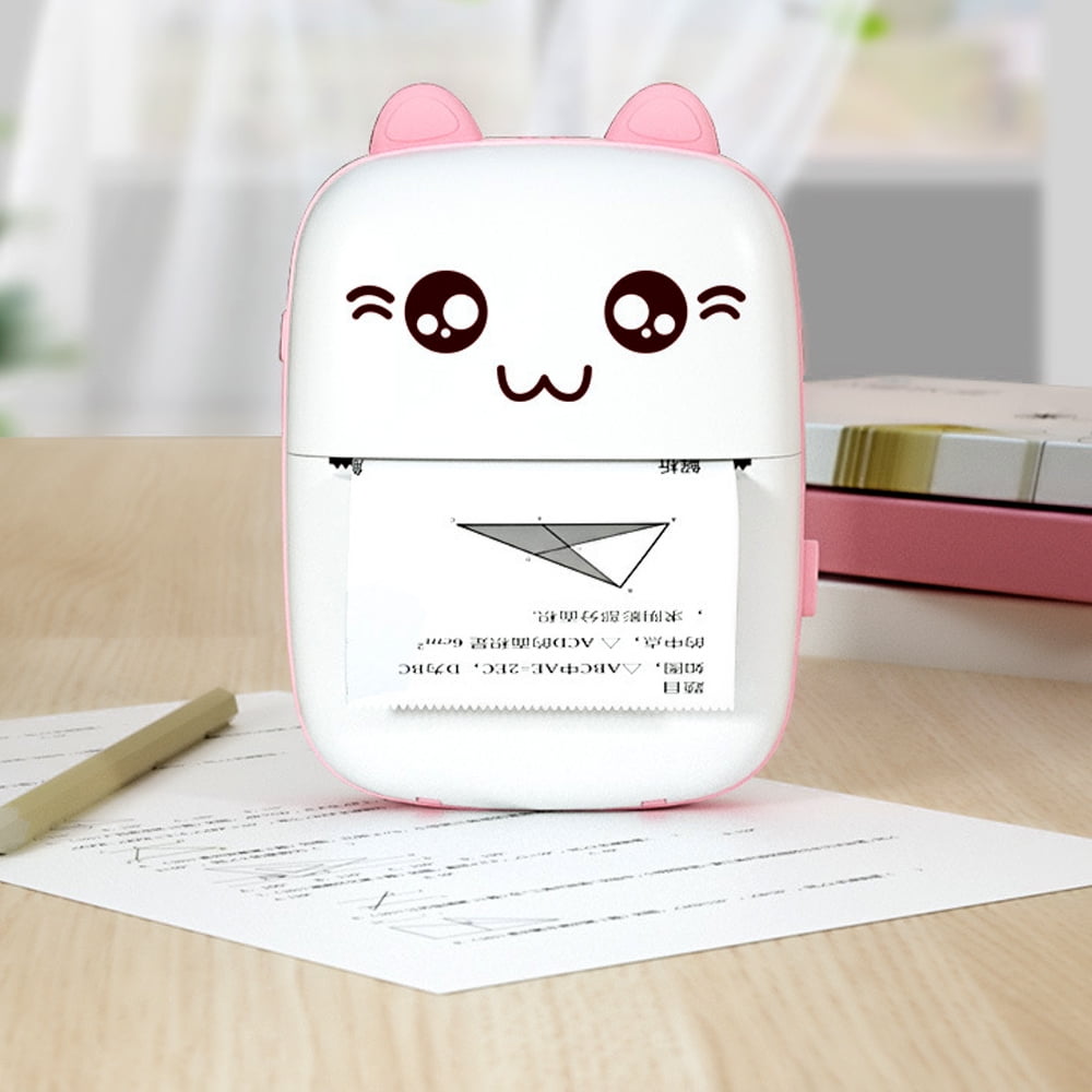 Pocket Printer Mini BT Thermal Printer Compatible with iOS & Android Paper Printer Portable Label Sticker Receipt Printer for Working Listing/Study Notes/Travel Journal